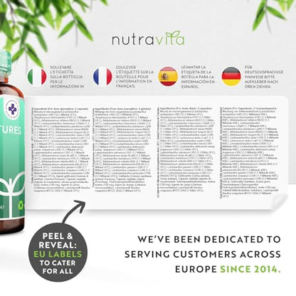 60 Billion CFU Probiotic Cultures - Scientifically Backed Lactospore® for Good Gut Flora NutravitaBuy Supplements Australia