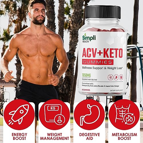 Nutrocell Simpli Health ACV Ketos Gummies Keto Apple Cider Vinegar 1050mg NutrocellBuy Supplements Australia