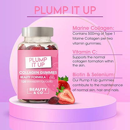 Beauty & Co Collagen Gummies by - 120 Marine Collagen Gummies with Biotin, Vitamin C & Selenium (120) Beauty & CoBuy Supplements Australia