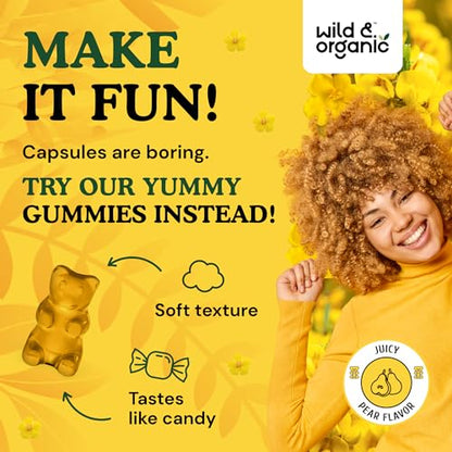 Wild & Organic Mullein Gummies - Daily Dietary Supplement for Respiratory, Digestive Wild & OrganicBuy Supplements Australia
