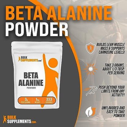 BULKSUPPLEMENTS.COM Beta Alanine Powder - Beta Alanine Pre Workout, Beta Alanine BULKSUPPLEMENTS.COMBuy Supplements Australia