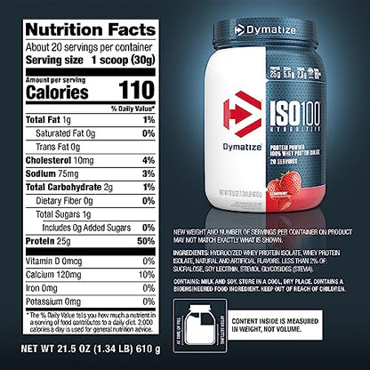Dymatize ISO100 Hydrolyzed Protein Powder, 100% Whey Isolate Protein, 25g of Protein DymatizeBuy Supplements Australia