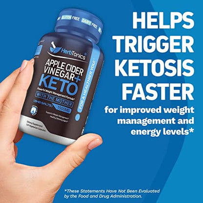 Herbtonics Apple Cider Vinegar Capsules Plus Keto BHB | Fat Burner & Weight Loss HerbtonicsBuy Supplements Australia