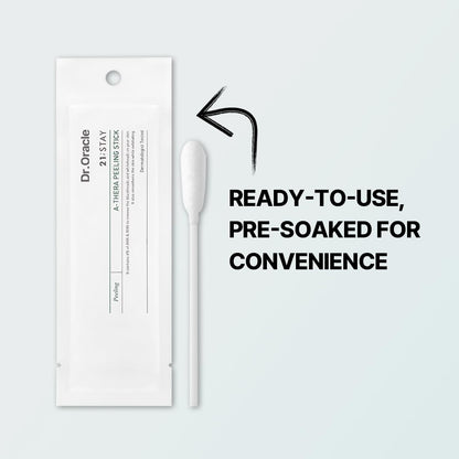 DR.ORACLE 21 Stay A-Thera Peeling Stick for Sensitive Skin - AHA, BHA, Tea Tree Oil, Exfoliating Swabs for Blackheads, Whiteheads, Enlarged Pores, Korean Skincare, Dermatologist Tested, 1Pack of 10ea DR.ORACLE buy supplements Au