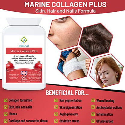 InfiniVit Marine Collagen Plus Blend Capsules - Hair Growth Enhancer with Enriched Vitamin C and Vitamin E InfiniVitBuy Supplements Australia