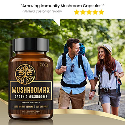 HPD Rx Mushroom Rx Organic Mushroom Extract Blend Max Immunity Dose, Lion’s Mane HPD RxBuy Supplements Australia