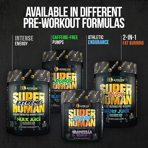 ALPHA LION Superhuman Pre Workout Powder, Beta Alanine, L-Taurine & Tri-Source ALPHA LIONBuy Supplements Australia