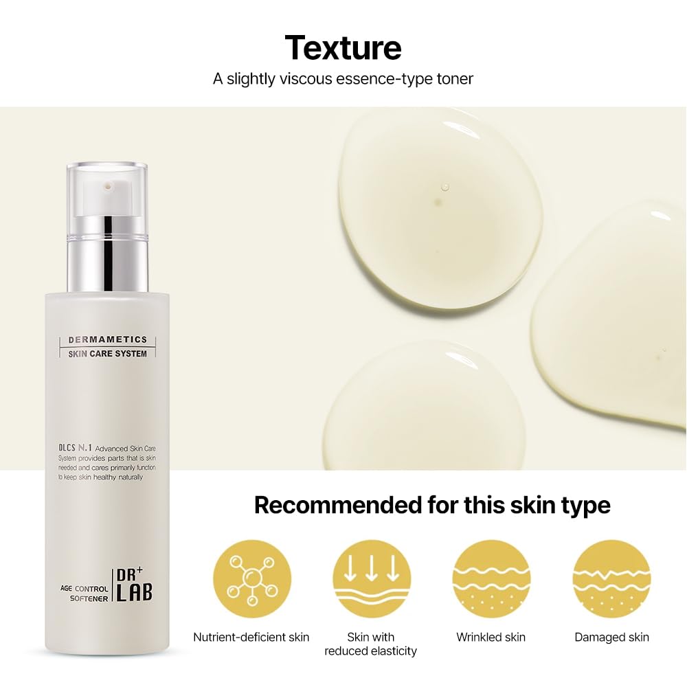 DR+LAB Age Control Softener 5.07 fl oz /150ml Moisturizing Wrinkle Care Nutrient Face Toner for Dry, Dull, Uneven Texture Skin Korean Skincare DR+LAB buy supplements Au