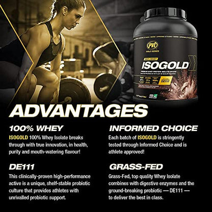 PVL ISO Gold – Grass Fed - Premium Isolate 100% Whey Protein Shake - Orange Krush'd - 908 g PVLBuy Supplements Australia