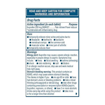Advil Pain Reliever and Fever Reducer, Ibuprofen 200mg for Pain Relief - 50 Coated Tablets AdvilBuy Supplements Australia