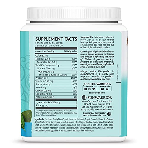 Sunwarrior Collagen Building Protein Peptides, Natural, 500 g SunwarriorBuy Supplements Australia