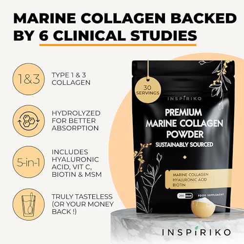 Marine Collagen Powder for Women - Marine Collagen with Hyaluronic Acid, Vitamin C InspirikoBuy Supplements Australia
