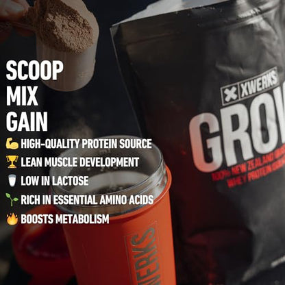 Xwerks Grow 100% New Zealand Grass-Fed Whey Protein - 25g of Pure Isolate Protein XwerksBuy Supplements Australia