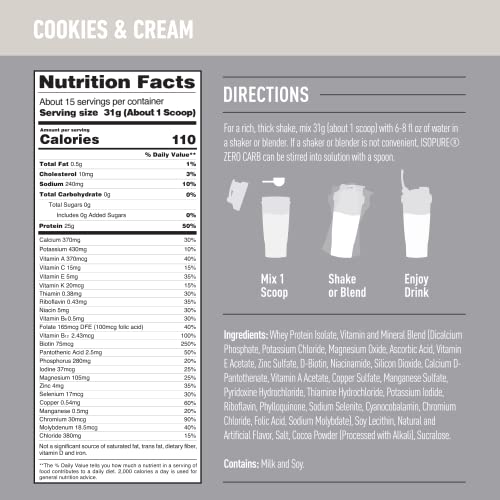 Isopure Protein Powder, Zero Carb Whey Isolate, Gluten Free, Lactose Free, 25g Protein IsopureBuy Supplements Australia