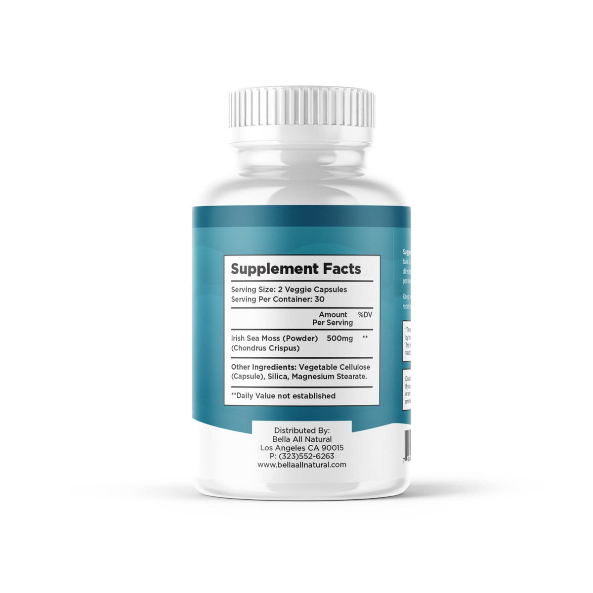 Bella All Natural Sea Moss Vitamins | Pure Sea Moss | Irish Sea Moss, 60 Capsules Bella All NaturalBuy Supplements Australia