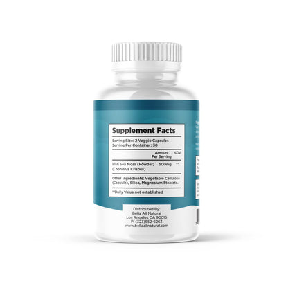 Bella All Natural Sea Moss Vitamins | Pure Sea Moss | Irish Sea Moss, 60 Capsules Bella All NaturalBuy Supplements Australia