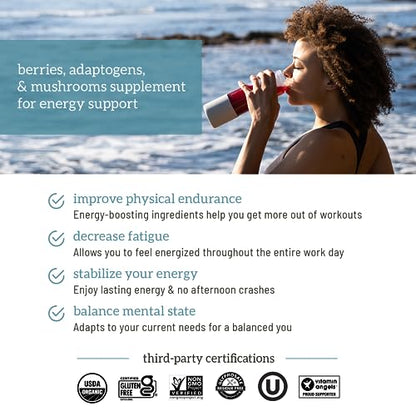 Organifi Red Juice - Vegan Energy Powder - Berry-Flavored Adaptogen Drink - Caffeine OrganifiBuy Supplements Australia