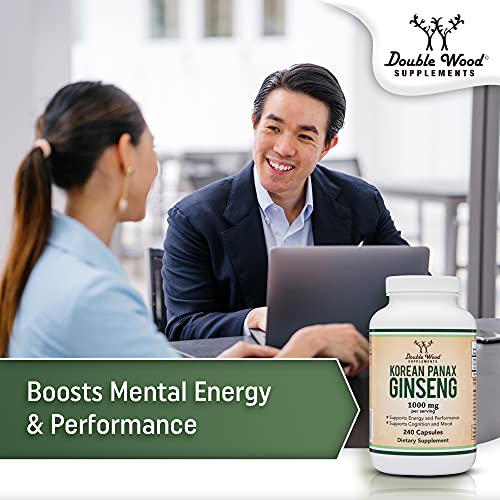 Ginseng Capsules (Korean Red Ginseng Extract, Panax Ginseng 10% Ginsenosides) Double Wood SupplementsBuy Supplements Australia