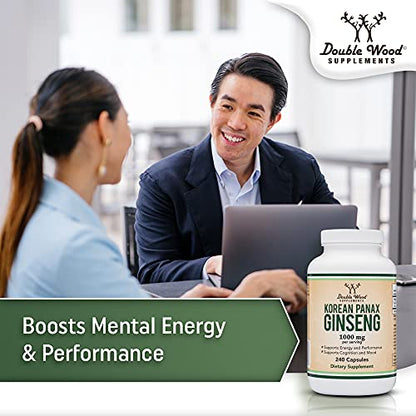 Ginseng Capsules (Korean Red Ginseng Extract, Panax Ginseng 10% Ginsenosides) Double Wood SupplementsBuy Supplements Australia