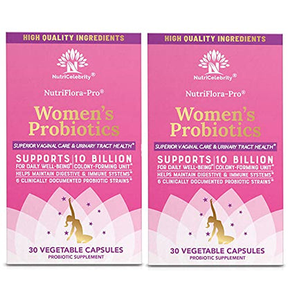 Nutricelebrity NutriFlora-Pro Probiotics for Women - Support Vaginal, Urinary Health NutricelebrityBuy Supplements Australia