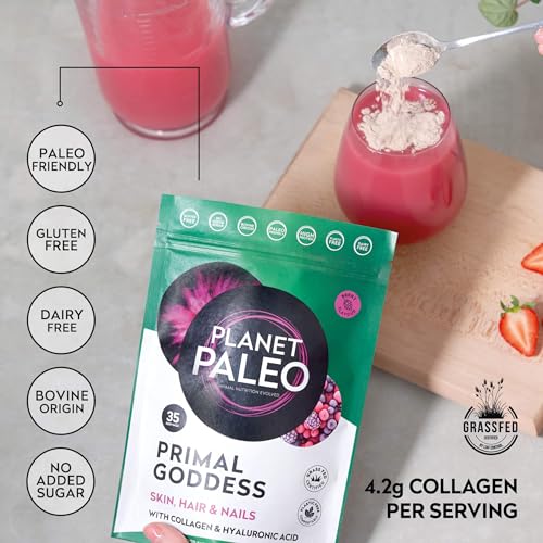 Planet Paleo Primal Goddess -Pure Collagen with Hyaluronic Acid and Zinc (210g, 35 Servings) Planet PaleoBuy Supplements Australia