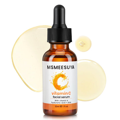 MSMEESUYA Vitamin C Serum for Face 2-Pack, Brightening Facial Serum with Hyaluronic Acid & Vitamin E, Helps Improve Dark Spots, Uneven Tone, Fine Lines & Wrinkles, 1 Fl Oz Each MSMEESUYA buy supplements Au