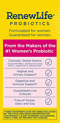 Renew Life Women's Probiotic Capsules, 50 Billion CFU Guaranteed, Supports pH Balance Renew LifeBuy Supplements Australia