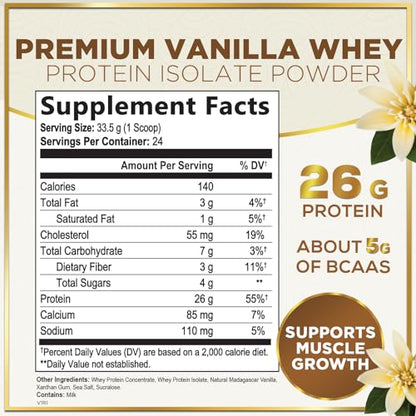 Hello Lovely! Whey Protein Powder, Vanilla Flavored Whey Isolate with 26g Protein Hello Lovely!Buy Supplements Australia
