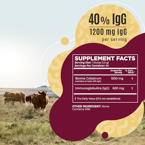 Bovine Colostrum Powder - 40% IgG Highly Concentrated Pure Bovine Colostrum InstaSkincareBuy Supplements Australia