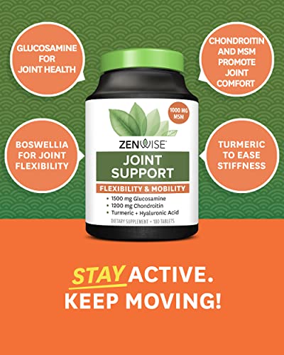 Zenwise Health Glucosamine Chondroitin MSM - Joint Support Supplement with Turmeric Zenwise HealthBuy Supplements Australia
