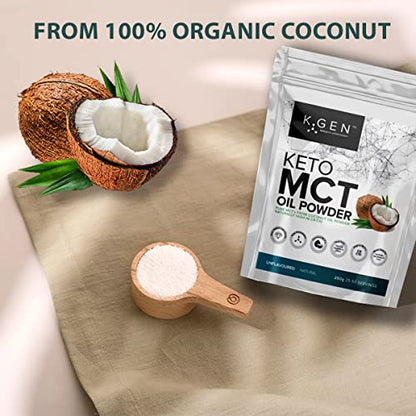 Keto MCT Oil Powder Pure Coconut MCT Keto Coffee Creamer | Premium Quality C8 Easily Absorbed & Digested - Ideal for Paleo & Vegan Diets K GEN ketogenic enhancementBuy Supplements Australia