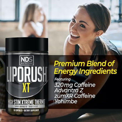 LIPORUSH NDS Nutrition XT - Super Concentrated Thermogenic with L-Carnitine & Teacrine LIPORUSHBuy Supplements Australia