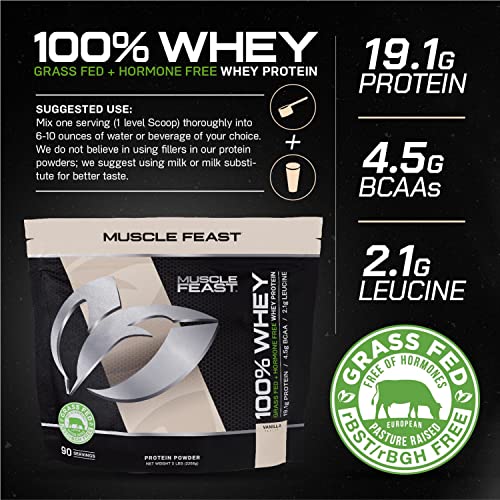 Muscle Feast 100% Grass-Fed Whey Protein, Pastured Raised Hormone Free All Natural Muscle FeastBuy Supplements Australia