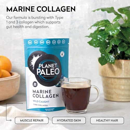 Pure Marine Collagen Powder (60 Servings, 450g) | for Healthy Skin, Hair and Nails, and Gut Health Planet PaleoBuy Supplements Australia