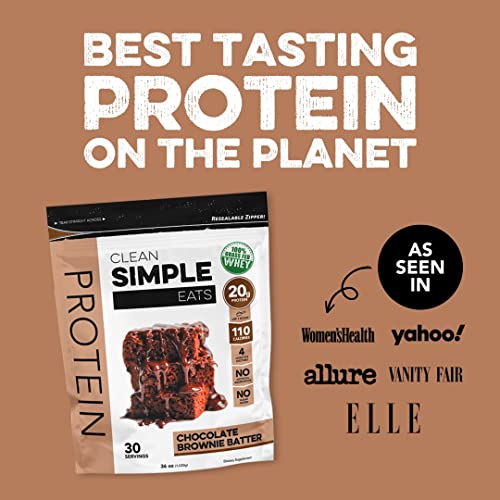 Clean Simple Eats Chocolate Brownie Batter Whey Protein Powder, Natural Sweetened Clean Simple EatsBuy Supplements Australia
