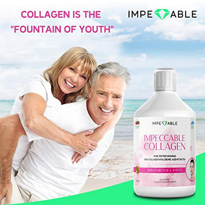 IMPECCABLE Collagen 10.000mg hydrolyzed Sugar Free Liquid Marine Collagen | Supplements for Women and Men ImpeccableBuy Supplements Australia