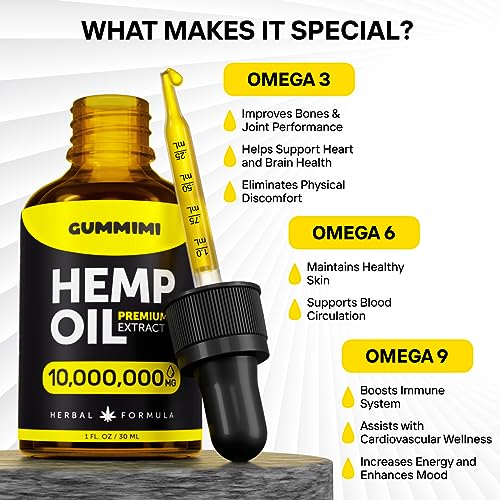 GummiMi Оrganic Hеmp Oil 10 000 000 mg - Natural Drops - Rich in Vitamins B, C, E GummiMiBuy Supplements Australia