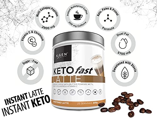 Instant Bulletproof Keto Coffee Creamer UK Made Collagen Latte | Butter Powder, Coconut MCTs & Vitamin C K GEN ketogenic enhancementBuy Supplements Australia