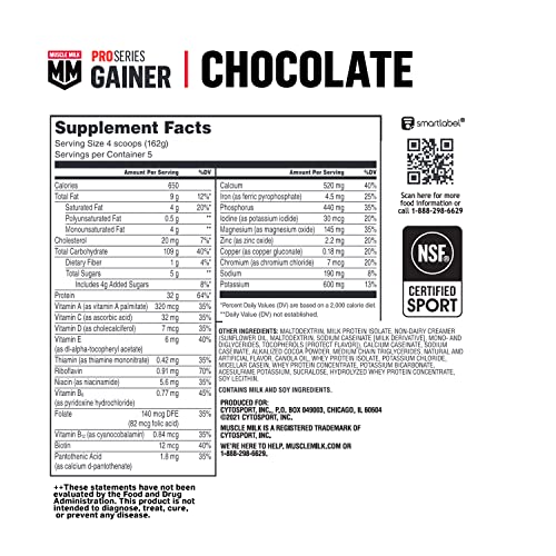 Muscle Milk Gainer Protein Powder, Chocolate, 32g Protein, 5 Pound Muscle MilkBuy Supplements Australia