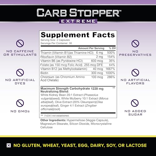 Carb Stopper Extreme (3 Bottles Maximum Strength, Natural Carbohydrate and Starch Carb Stopper ExtremeBuy Supplements Australia