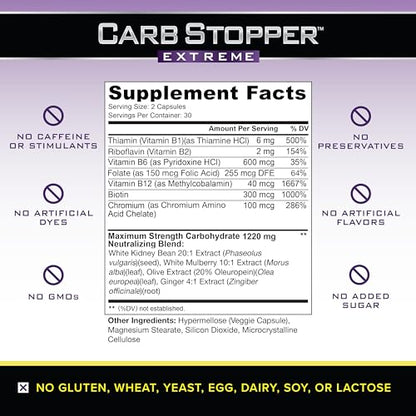 Carb Stopper Extreme (3 Bottles Maximum Strength, Natural Carbohydrate and Starch Carb Stopper ExtremeBuy Supplements Australia