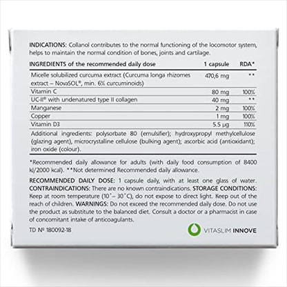 Collanol - Innovation in The Care of Healthy Joints - Liquid Formula in a Double Capsule 3D Collagen CollanolBuy Supplements Australia