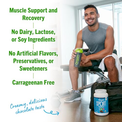 Orgain Organic Sport Vegan Protein Powder, Chocolate - 30g Plant Based Protein OrgainBuy Supplements Australia