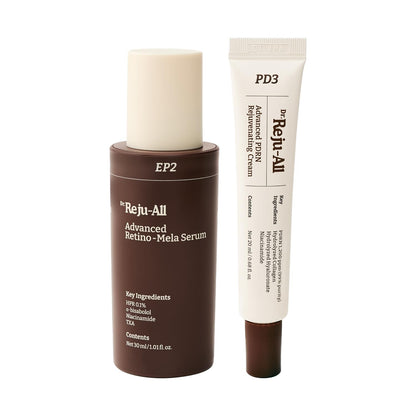 Dr.Reju-All Repair & Tone Duo: Advanced PDRN Rejuvenating Cream + Advanced Retino-Mela Serum - Face Moisturizer & Retinol Serum for Firming & Smooth Skin, Korean Pharmacy Anti-Aging Skin Care Dr.Reju-All buy supplements Au