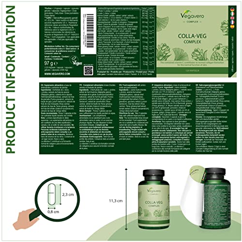Vegavero Vegan Collagen Supplement | 2000mg | Complex with L-Lysine, L-Proline, Vitamin C (Acerola) & Superfoods Extracts | NO Additives, Lab-Tested | 120 Capsules VegaveroBuy Supplements Australia