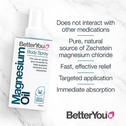 BetterYou Magnesium Oil Body Spray, Pure and Natural Source of Magnesium Chloride BetterYouBuy Supplements Australia