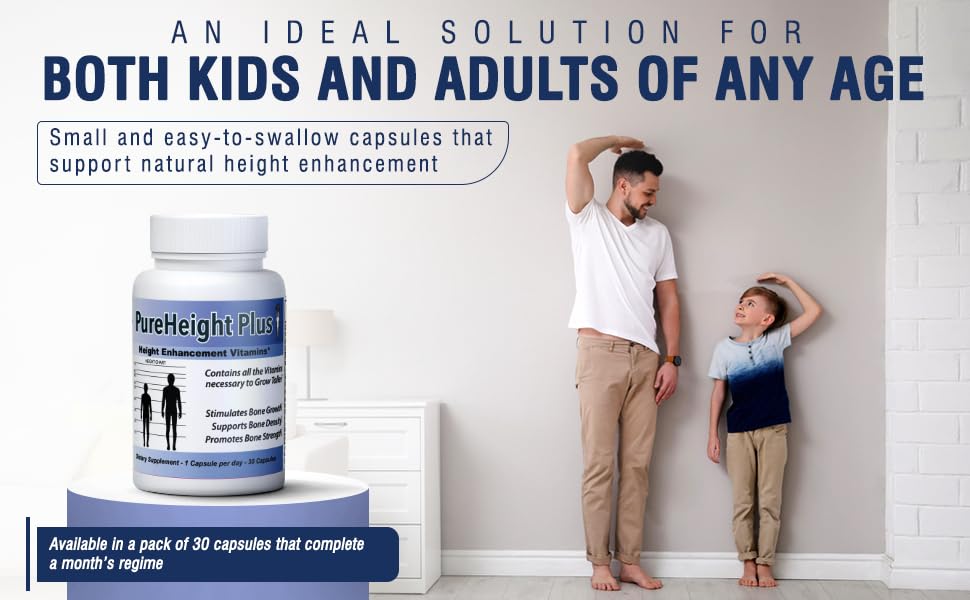 Height Growth Vitamins Grow Taller - Increase Bone Strength Bone Density Bone Growth PURE BIOTECHNOLOGIESBuy Supplements Australia