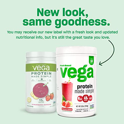 Vega Protein Made Simple Protein Powder, Strawberry Banana - Stevia Free, Vegan VegaBuy Supplements Australia