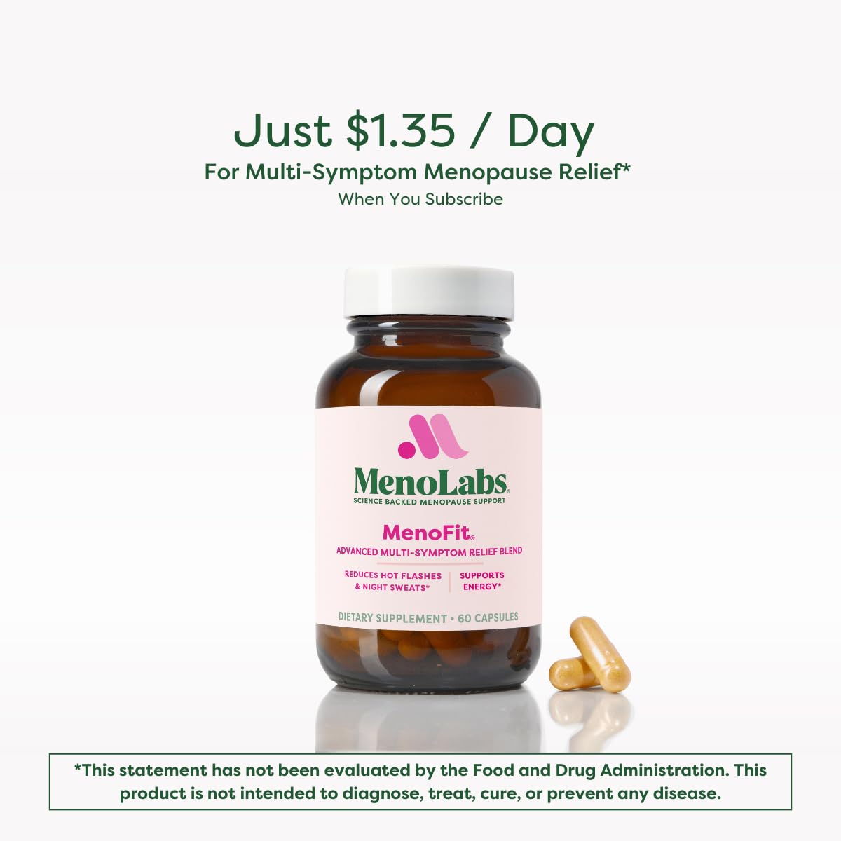 MENOLABS MenoFit, Menopause Supplements for Women - 60 Capsules - Advanced Women’s Probiotic with Vitamins and Red Clover for Gut Health, Hot Flashes and Hormone Balance for Women MENOLABSBuy Supplements Australia