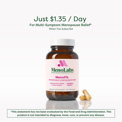 MENOLABS MenoFit, Menopause Supplements for Women - 60 Capsules - Advanced Women’s Probiotic with Vitamins and Red Clover for Gut Health, Hot Flashes and Hormone Balance for Women MENOLABSBuy Supplements Australia